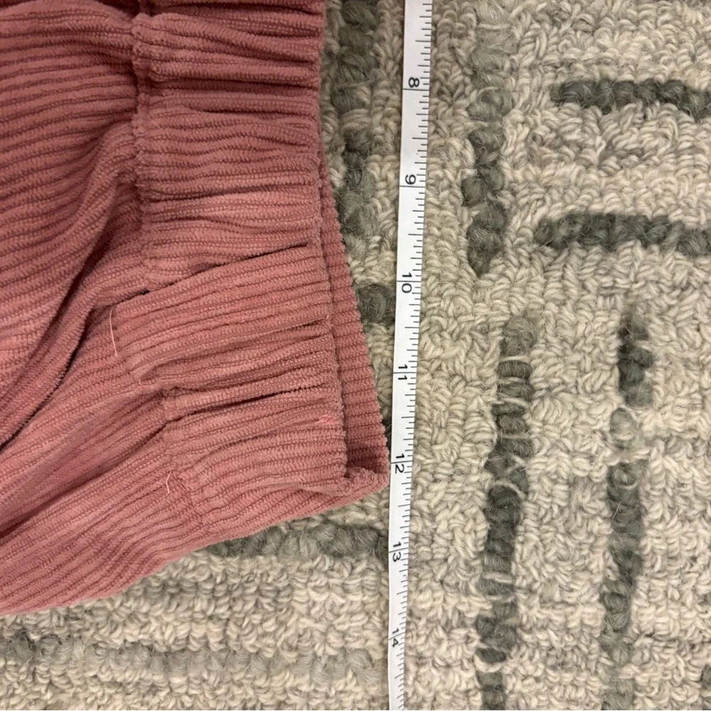 GENERIC BRAND PINK CORDS Pink Corduroy Pants loose flowy barrel leg pant preppy - Picture 7 of 8